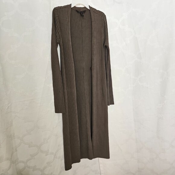 **Long Ribbed Military Green Cardigan** by BCBG MAXAZRIA - Picture 1 of 13